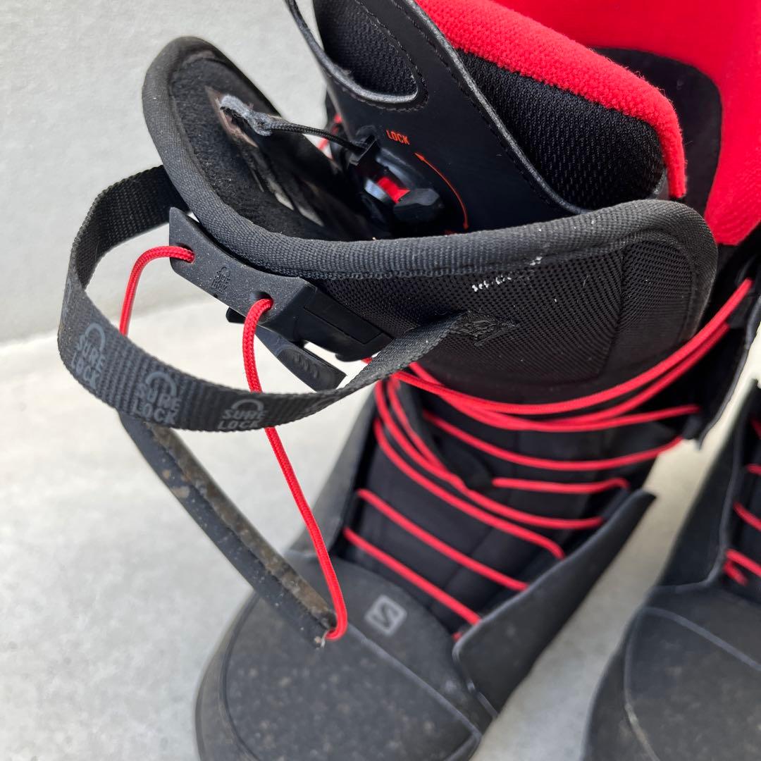 極上！超美品！！SALOMON スノーボードブーツ 黒/赤　一度のみ使用