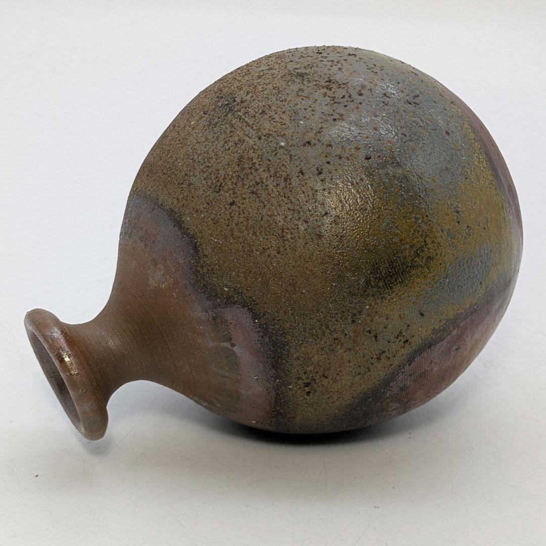 行吉学 備前焼 ゴマ窯変徳利 共箱共布栞 とっくり 酒器 食器 一輪挿し花入