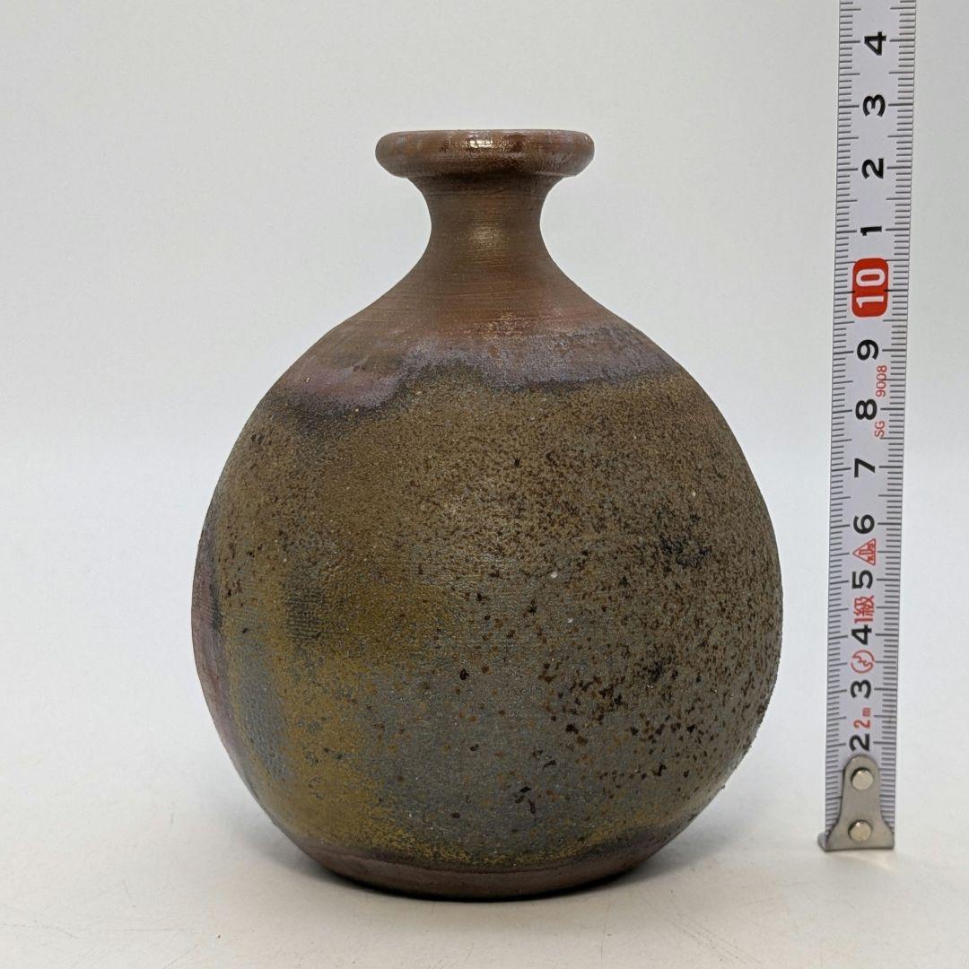 行吉学 備前焼 ゴマ窯変徳利 共箱共布栞 とっくり 酒器 食器 一輪挿し花入