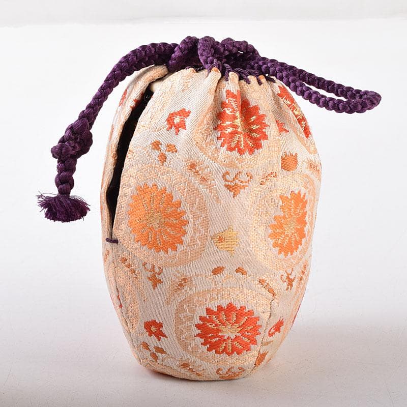 茶道具　京焼　桶谷定一作　肩衝茶入　仕覆付　共箱　V　7350