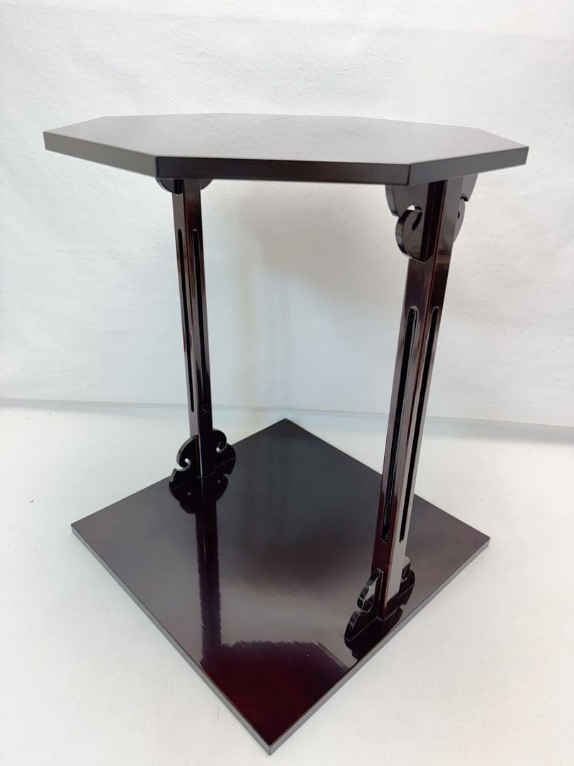 ほぼ未使用 茶道具 雅也作 溜塗寿棚 淡々斎好写 水指棚 共箱