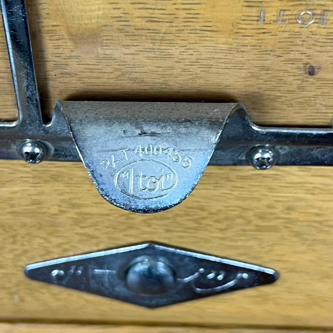 【希少】ヴィンテージ　図書館　カード棚　木製引き出し　ドロワー 4段