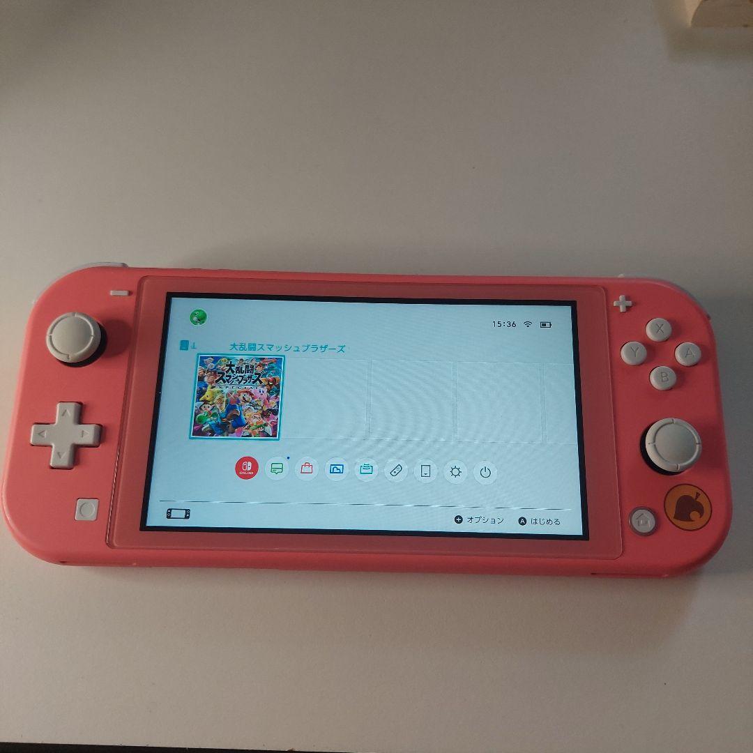 【動作品】スイッチライト本体 どうぶつの森 しずえモデル