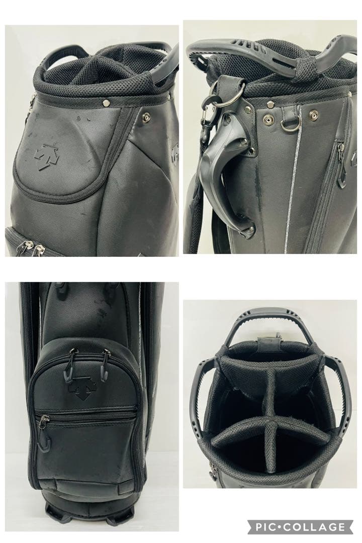 DESCENTE デサント　キャディバッグ　キャディバック　ゴルフバッグ　黒