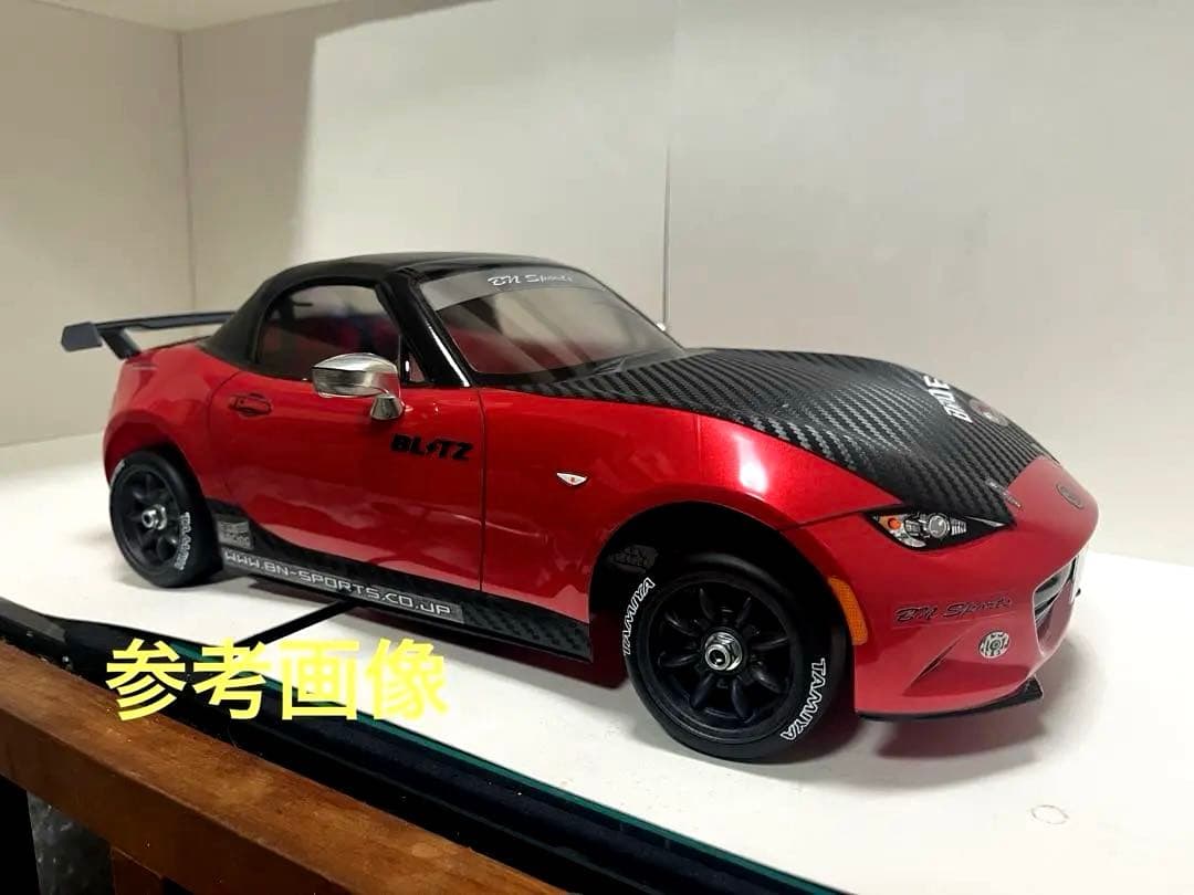 ラジコン 1/10 タミヤXB マツダ ロードスター レッドボディとタイヤセット