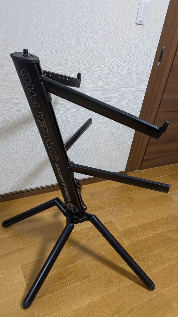 K&M BABY SPIDER PRO +傾斜アーム付 2段キーボードスタンド