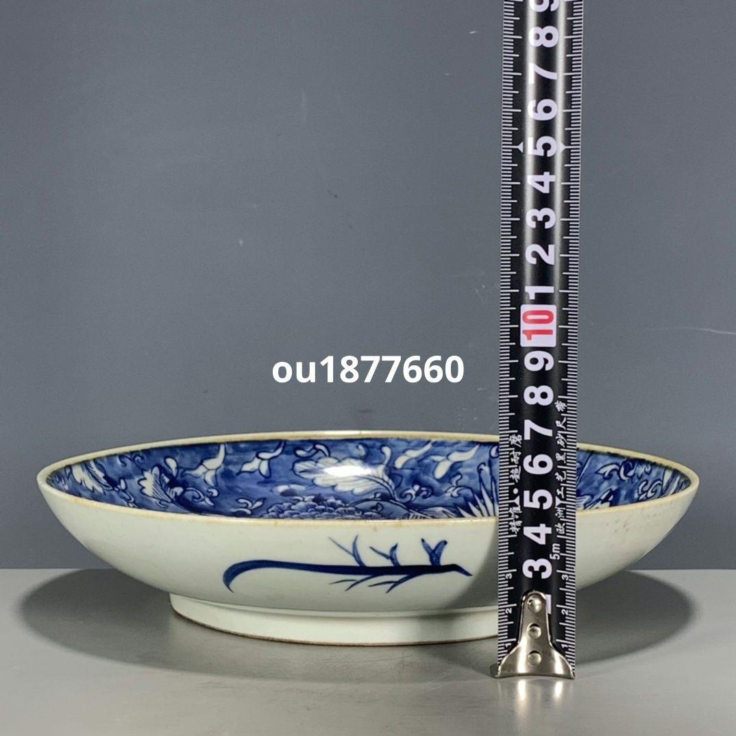 大清康熙鯖氷梅鳳紋賞盤 景徳鎮 陶磁器 装飾品 現代工芸品 美術品 置物