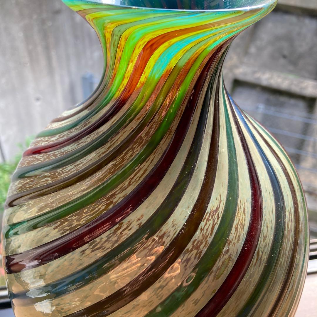 MURANO ムラーノガラス　花瓶　ベネチアングラス　美品
