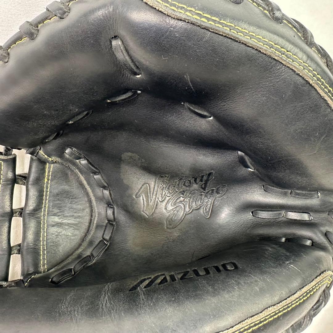 【美品】一般 軟式野球 キャッチャーミット ミズノ ブラック ビクトリーステージ