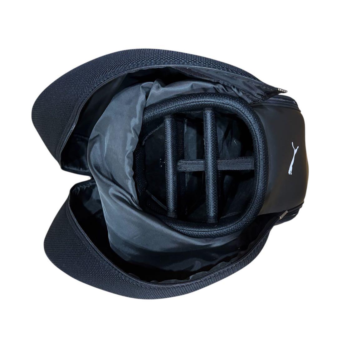 【3回使用】PUMA プーマ キャディバッグ　ゴルフバック　黒 ブラック