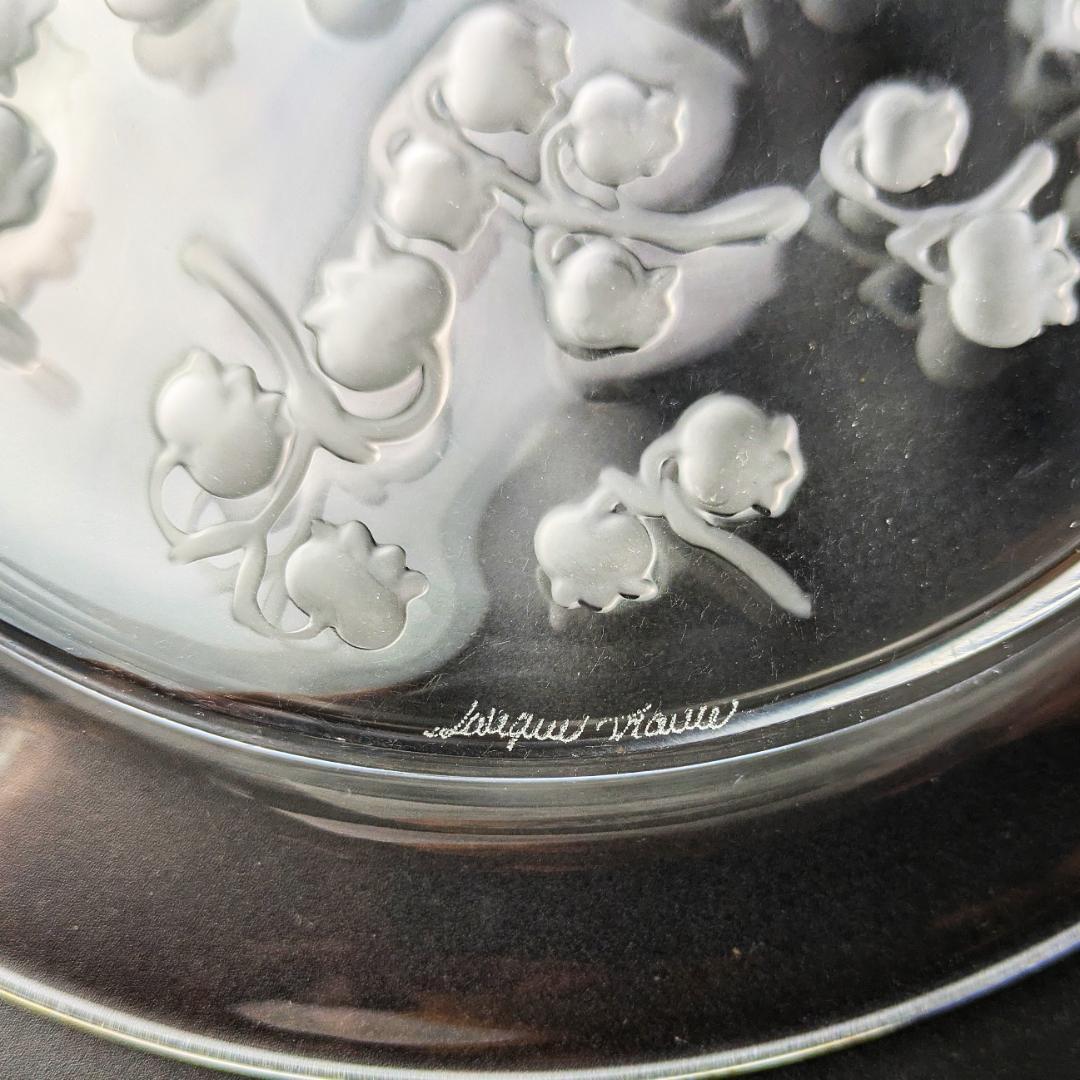 しゃたさん専用硝子にすずらんが遊ぶ★ラリック すずらん 21㎝ プレート 皿a