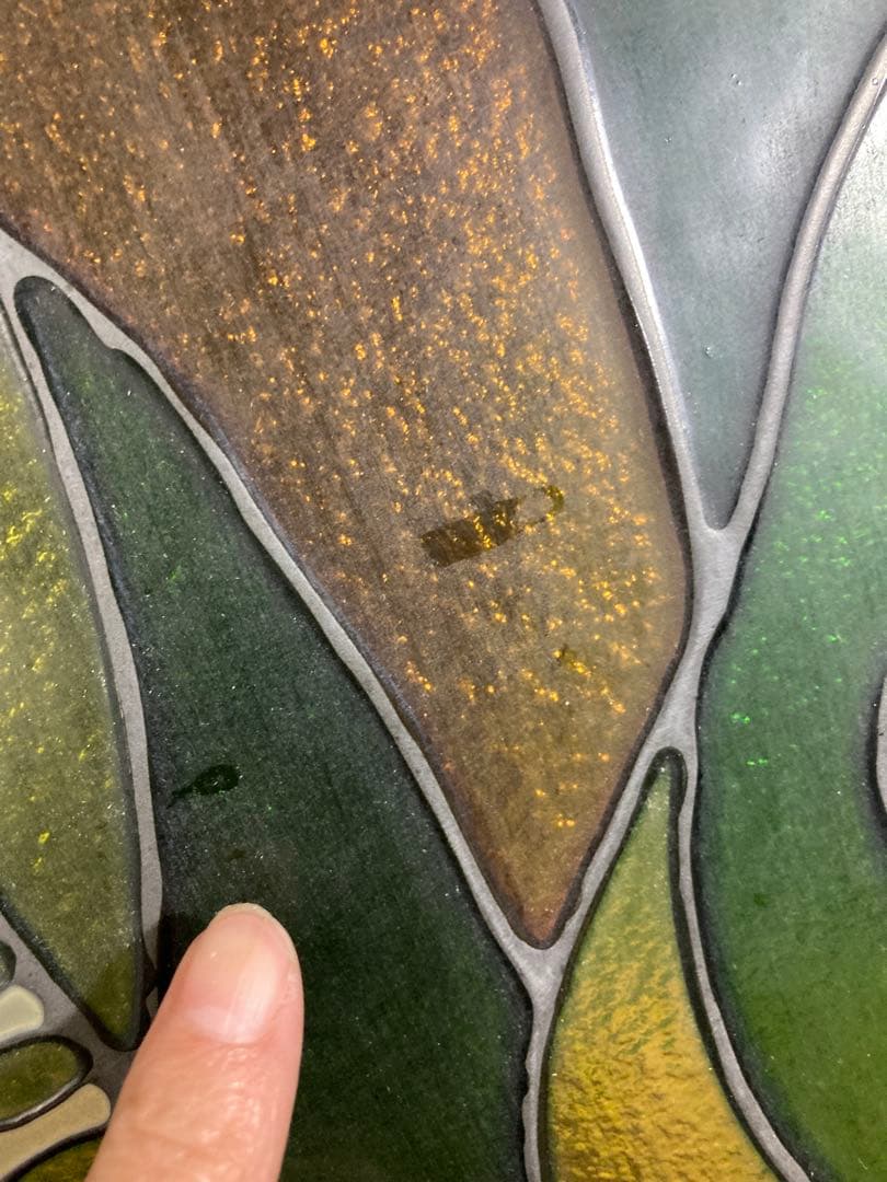 ステンドグラス　壁掛けインテリア　アンティーク調　ヴィンテージ　ユニコーン