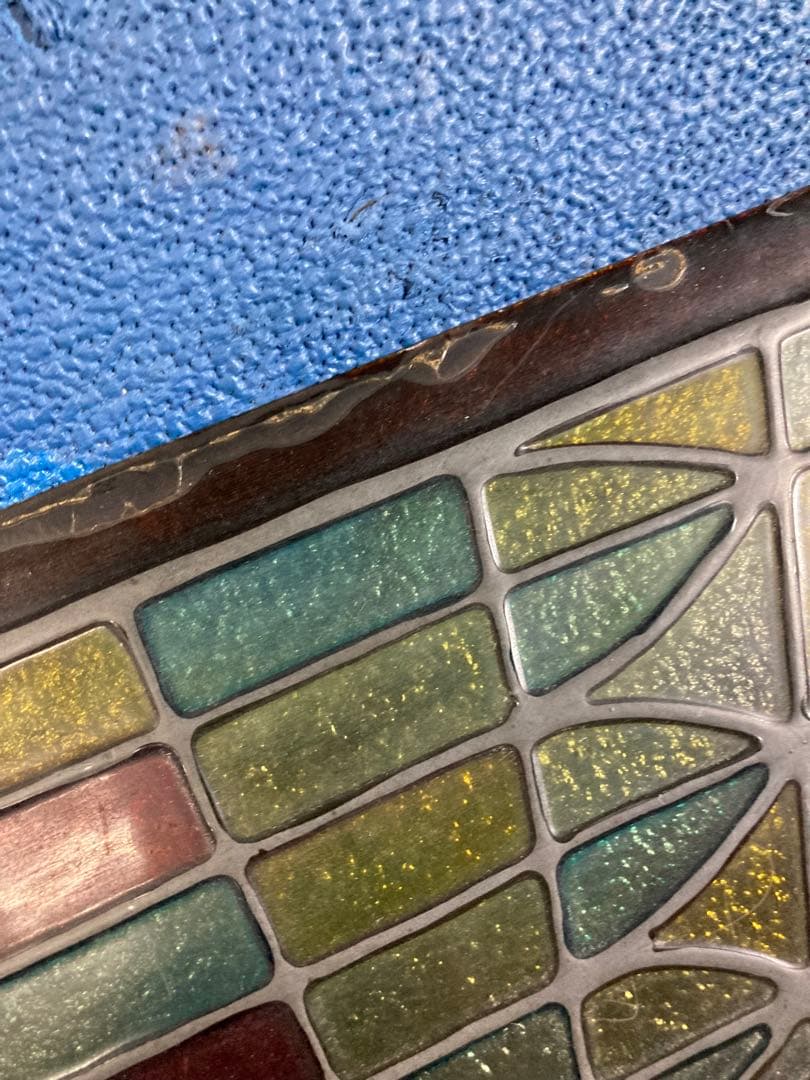 ステンドグラス　壁掛けインテリア　アンティーク調　ヴィンテージ　ユニコーン