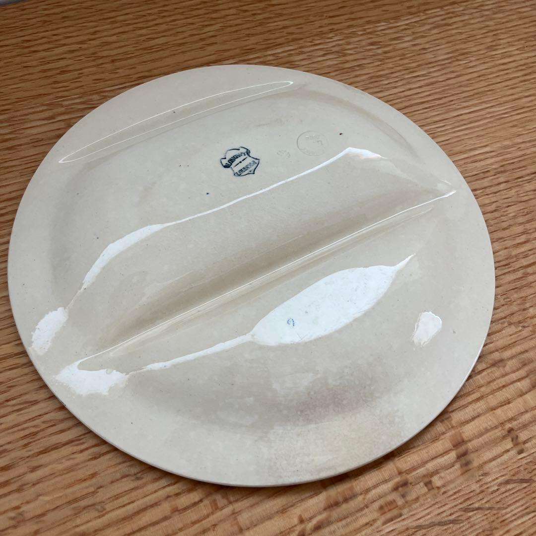 レア✨ フランスアンティーク ロンウィ セパレート プレート 楽器 花 葡萄