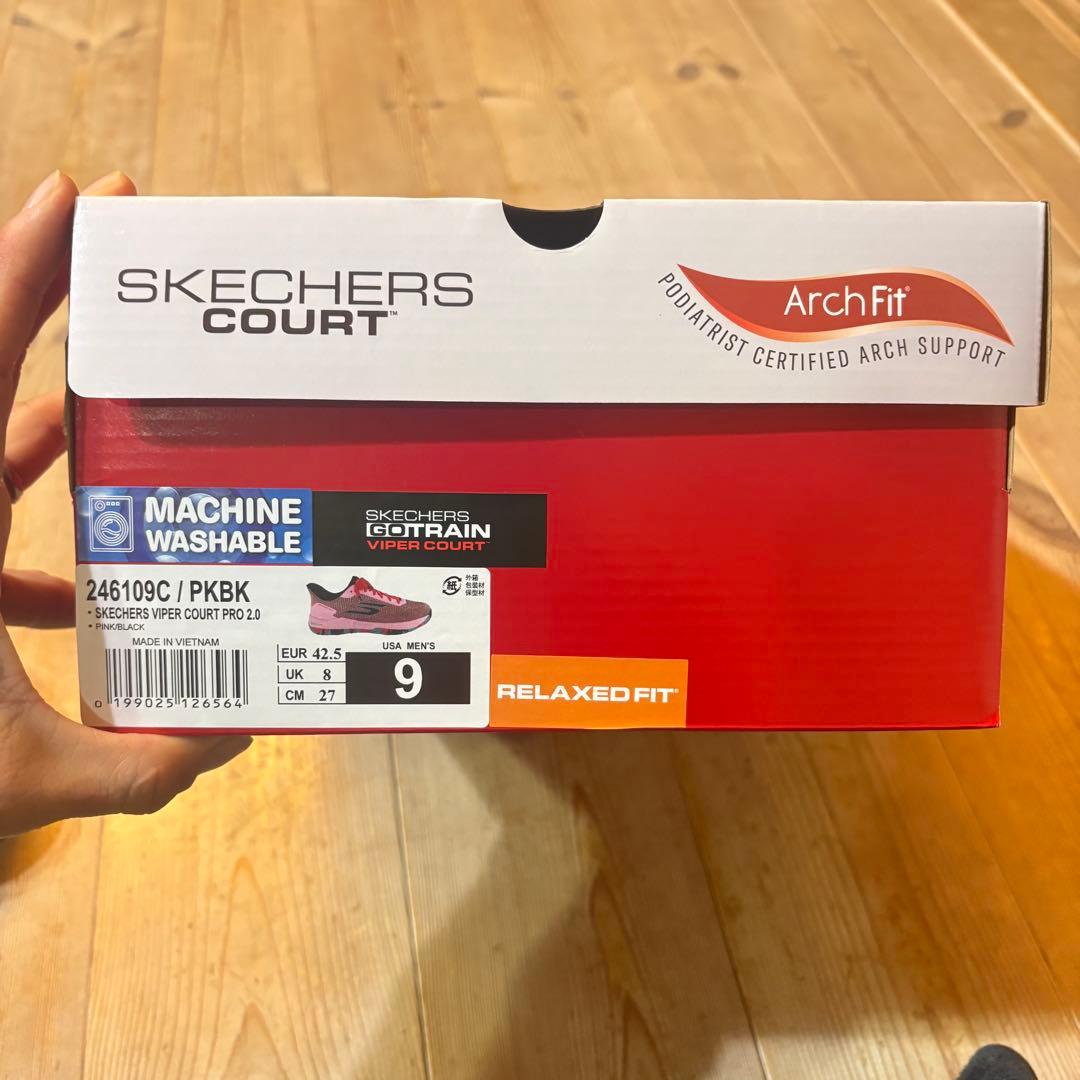 SKECHERSピックルVIPERCOURT PRO27cmピンクスケッチャーズ