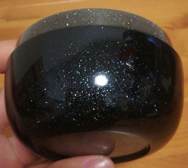 崎田宏作　水鏡　蒔絵　内銀　棗　共箱　共布　略歴付　茶道具