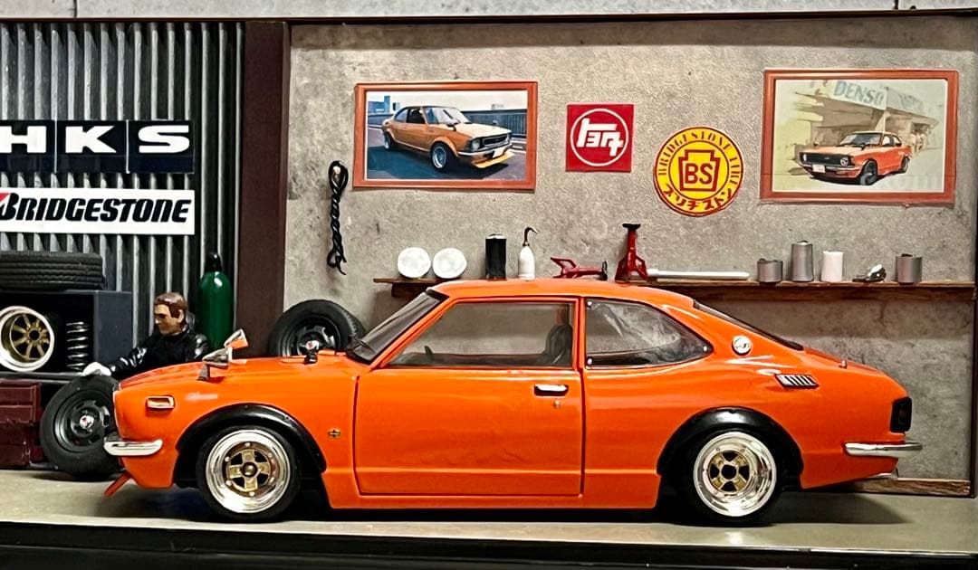 国産名車 1/24 スプリンター トレノ カスタム ガレージ ジオラマ 旧車
