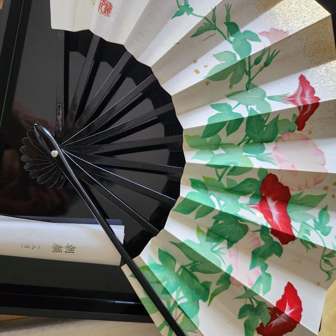 扇/季節の花12か月、工芸品、箱入り