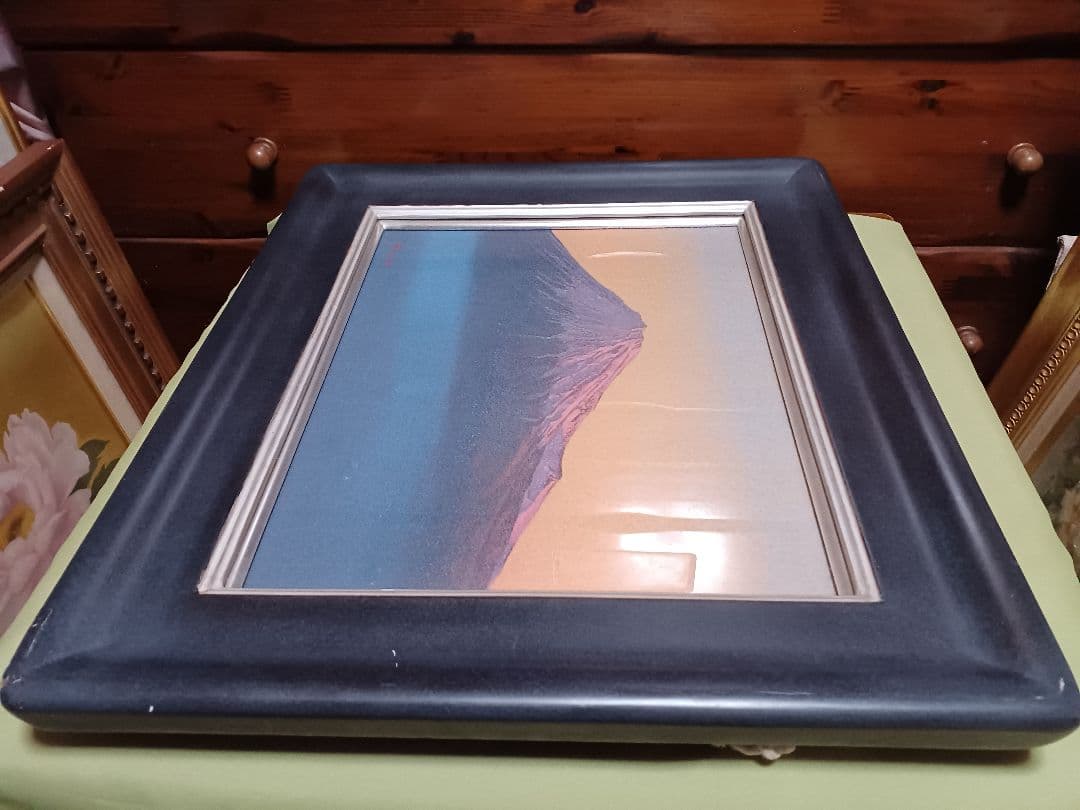 羽田裕 「霊峰富士」 油彩F6号 　十騎会々員 　点描リアリズム　ホキ美術館所蔵