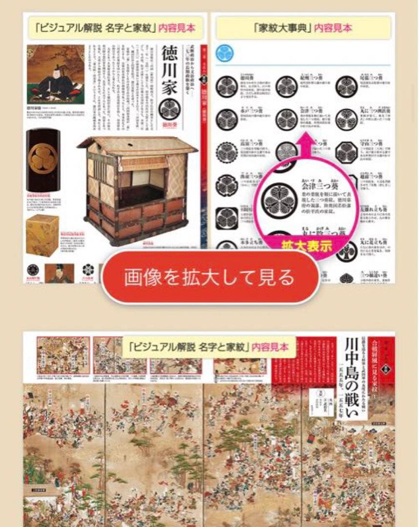 ユーキャン　名字大辞典　家紋大辞典　 図鑑　解説