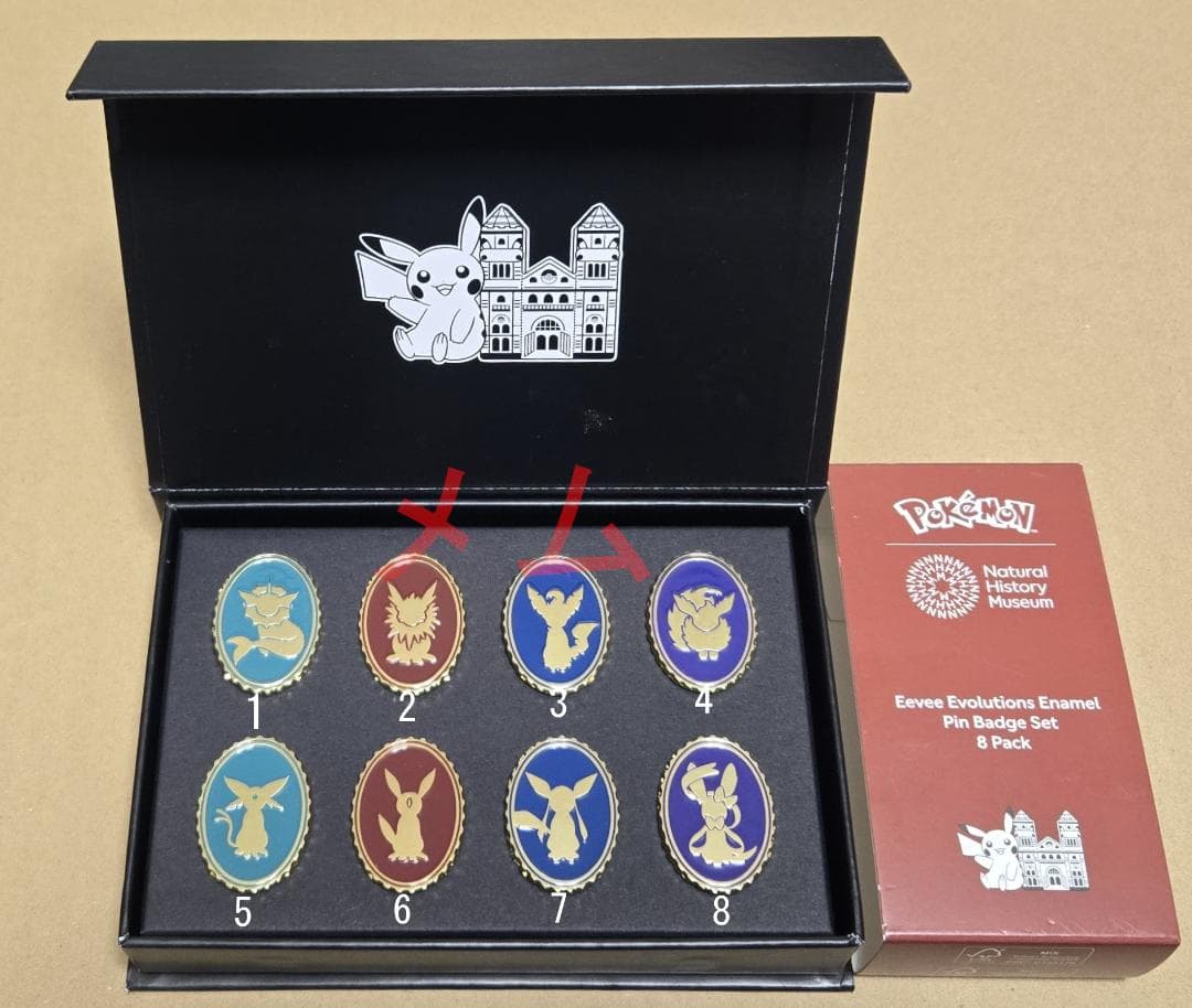 [バラ売り可] ポケモン 自然史博物館 コラボ ピンバッジ イーブイ