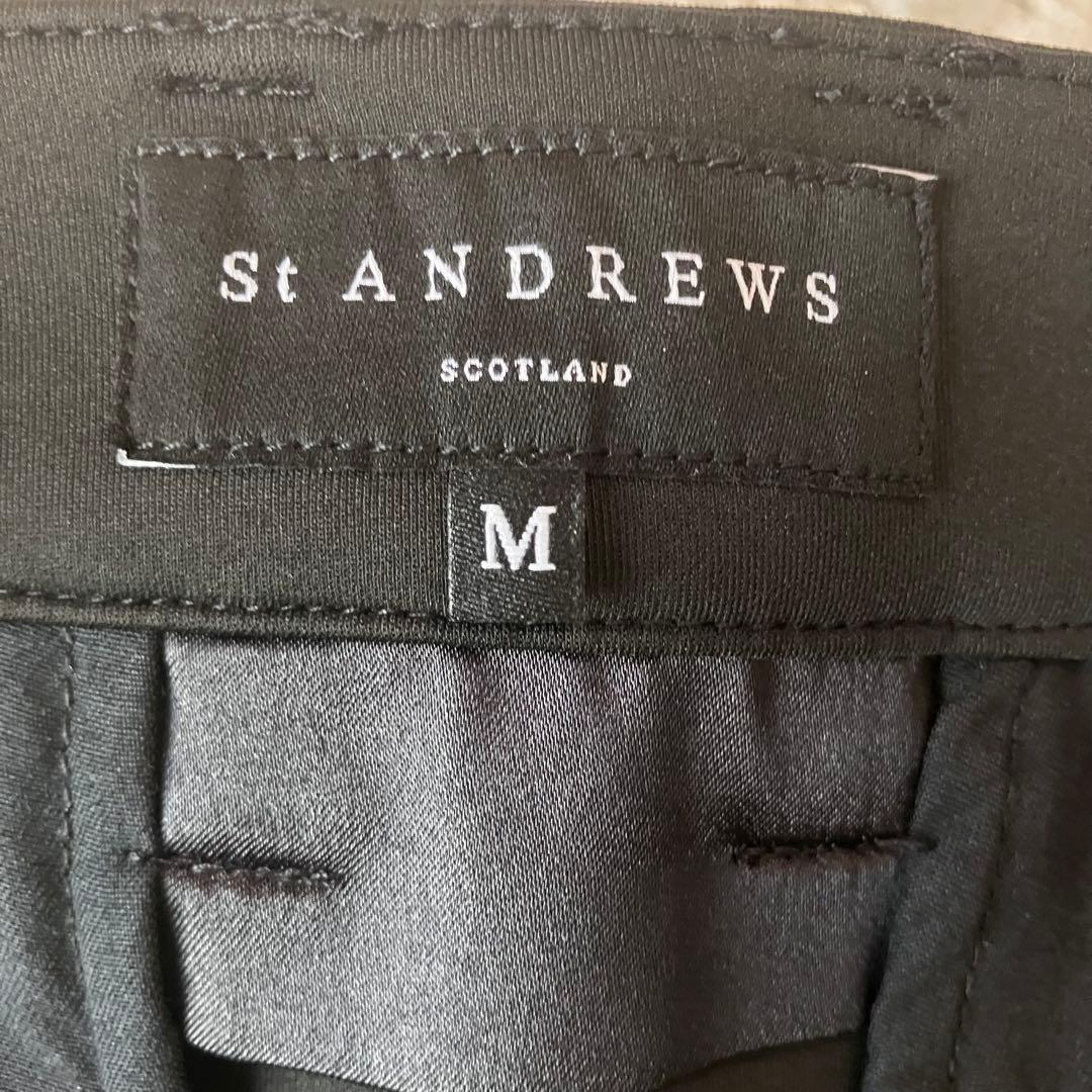 【タグ付新品】セントアンドリュース　ダンボールニット スカート　黒　M 立体ロゴ