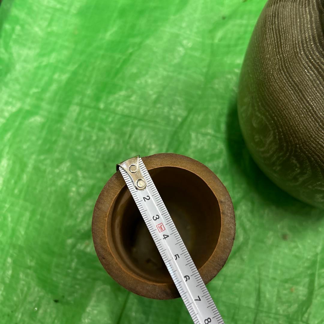 希少　岡山県　蒜山　榎本寛治作　栗の木　花瓶　花器　送料込み　当時40,000円