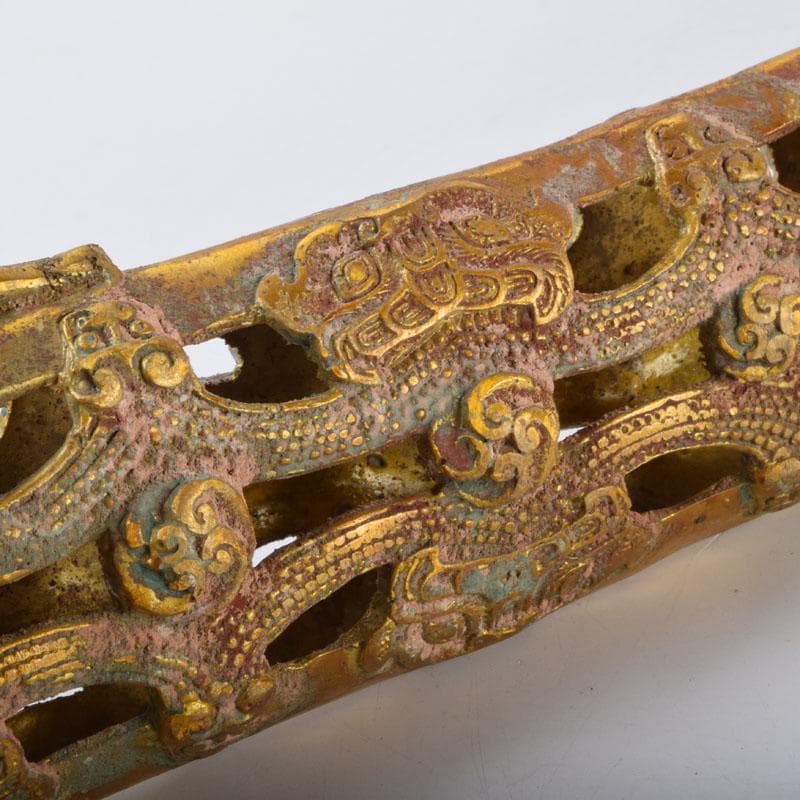 アンティーク　古銅鍍金　アラビアジャンビーヤ　模造刀　C　8749A