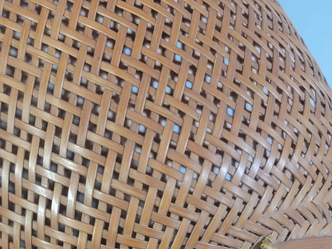 DT532 竹籠 花生 三件 在銘 作家物