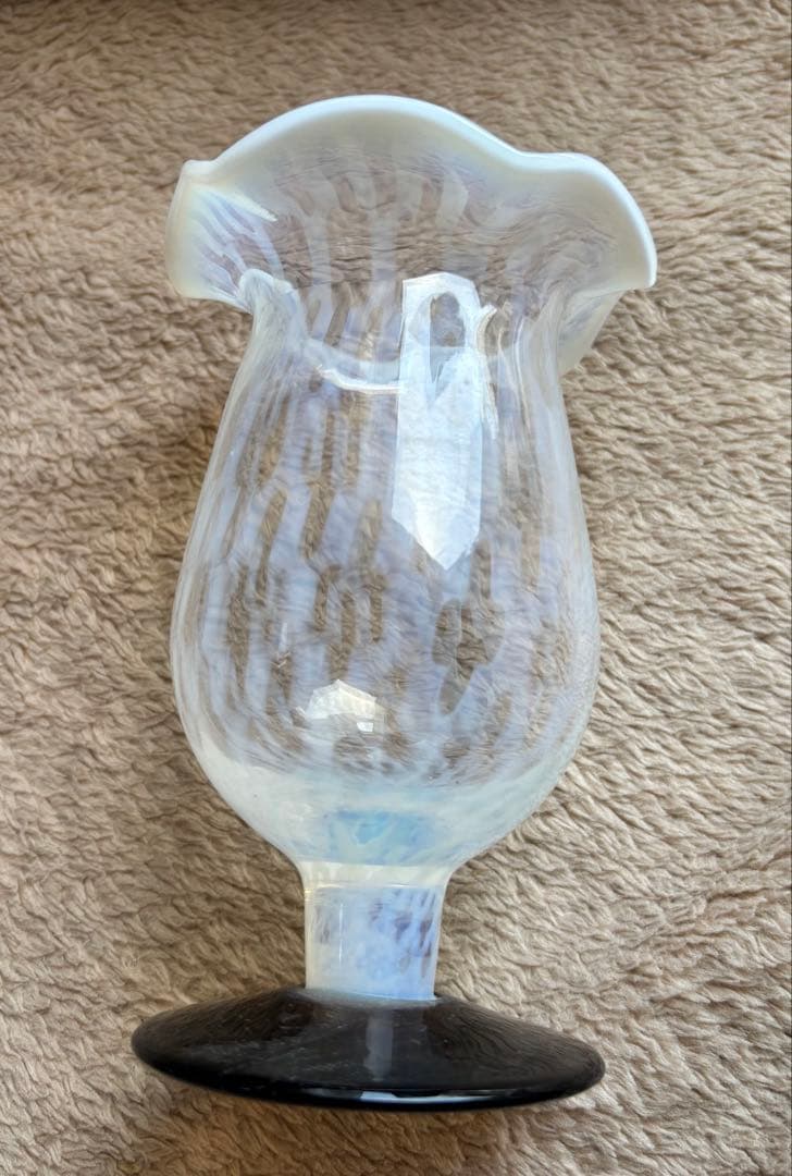 大正　和ガラス　なつめ型　水玉紋様　氷コップ　浪漫　パフェ　骨董　セット　希少