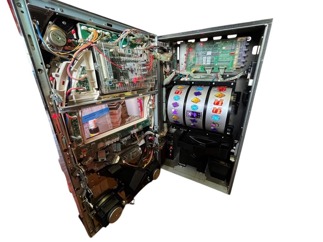 送料込 パチスロ実機 戦国無双 スロット メダル機 山佐 家庭用電源