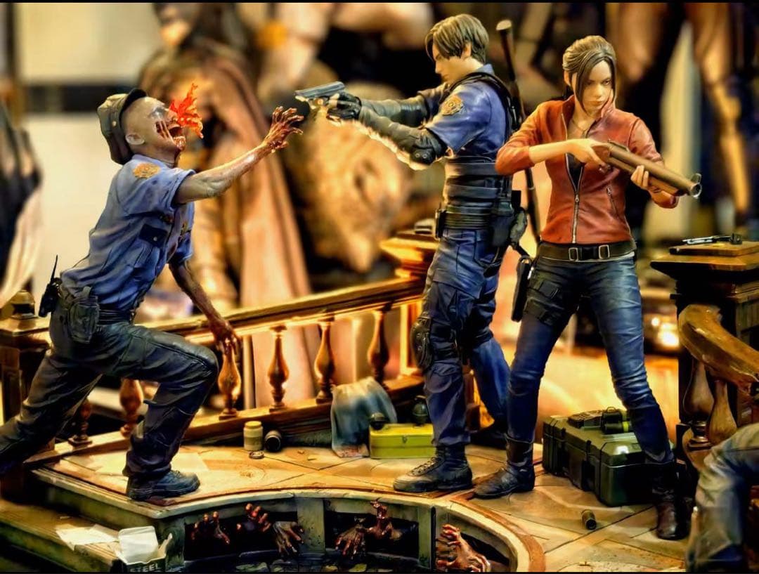 バイオハザード レオン 1/4 ガレージキット ガレキ スタチュー①