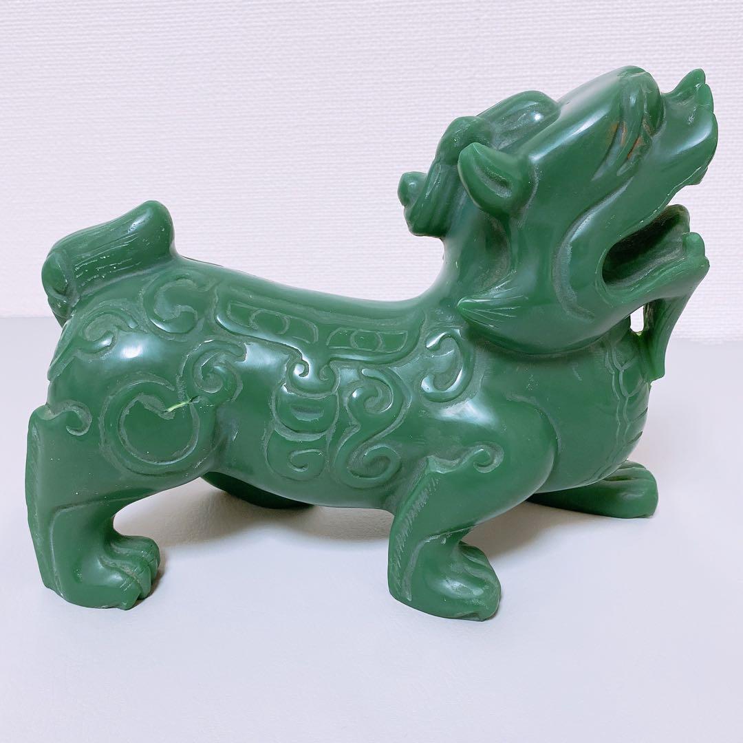 砡製　獅子置物　箱付 4.3kg