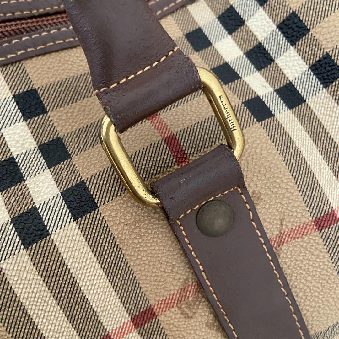 外観美品　BURBERRYS ボストンバッグ　PVC ノバチェック　大容量