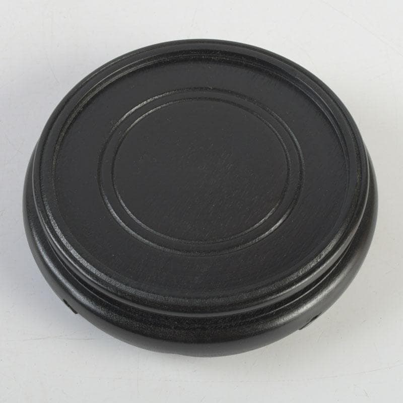 七宝焼　相互七宝謹製　緑釉　花文　花瓶　唐木台付　共箱　V　9837A