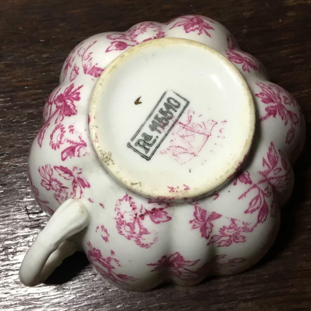 ワイルマン②◆ トリオ ◆レア ピンク シェリー デイジーシェイプ ティーカップ