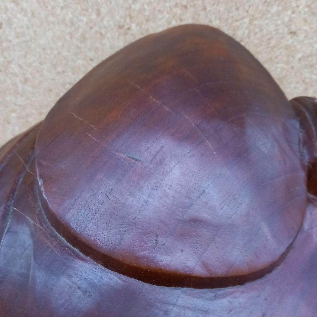 木製 福の神 彫刻　大黒　置物　縁起物　木彫り