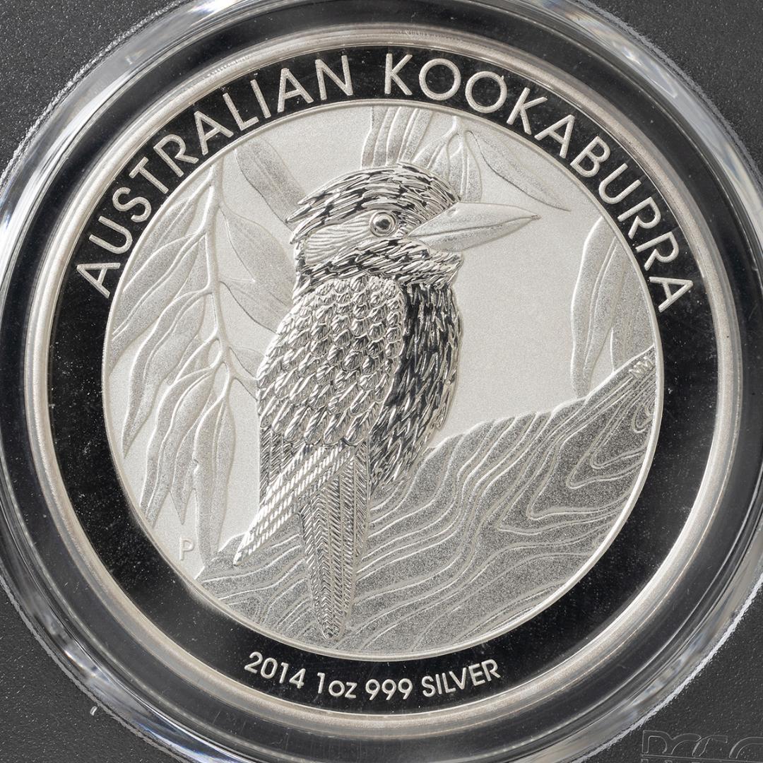 準最高鑑定　PCGS MS69 オーストラリア ワライカワセミ 銀貨 2014