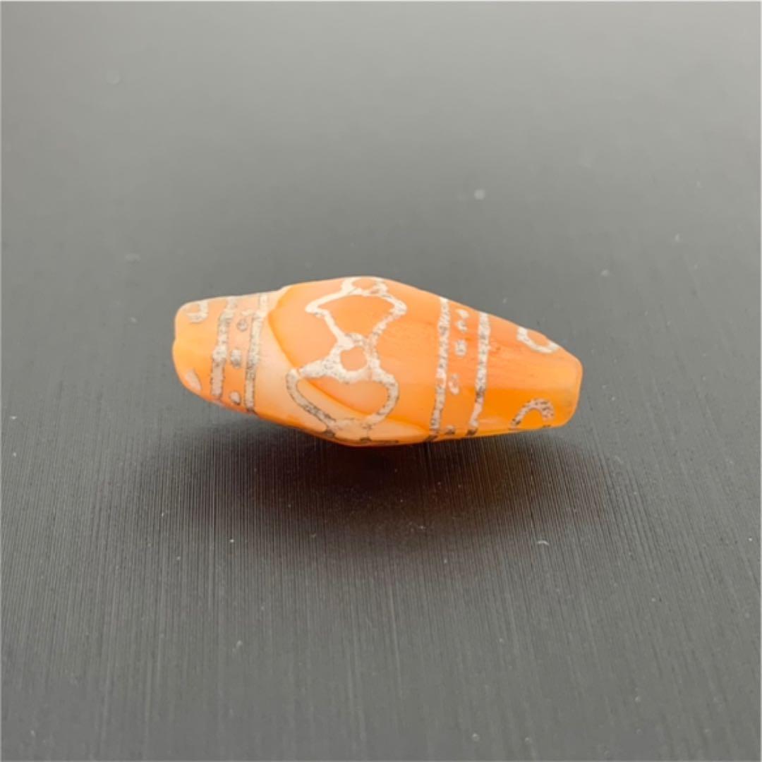 【状態良し】アンティーク エッジドカーネリアン ビーズ