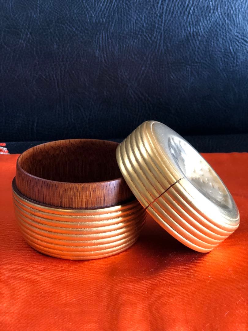 茶道具　茶入れ　棗　小崎清人作　外金　茶器　共箱付き　銘有