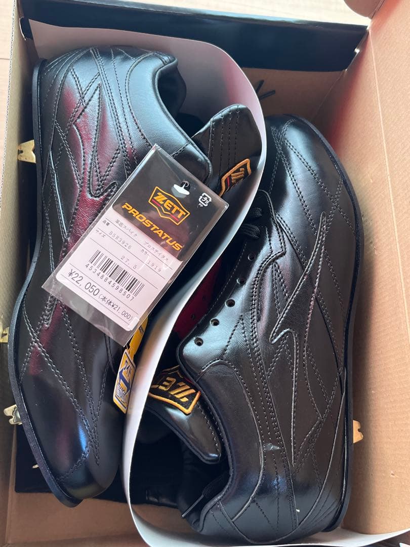 新品ZETT プロステイタス 野球/革底 27.5/品番： BSR3926