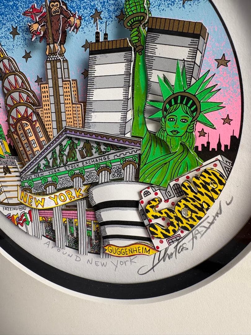 【極美品・COA付】チャールズ・ファジーノ「Around New York」