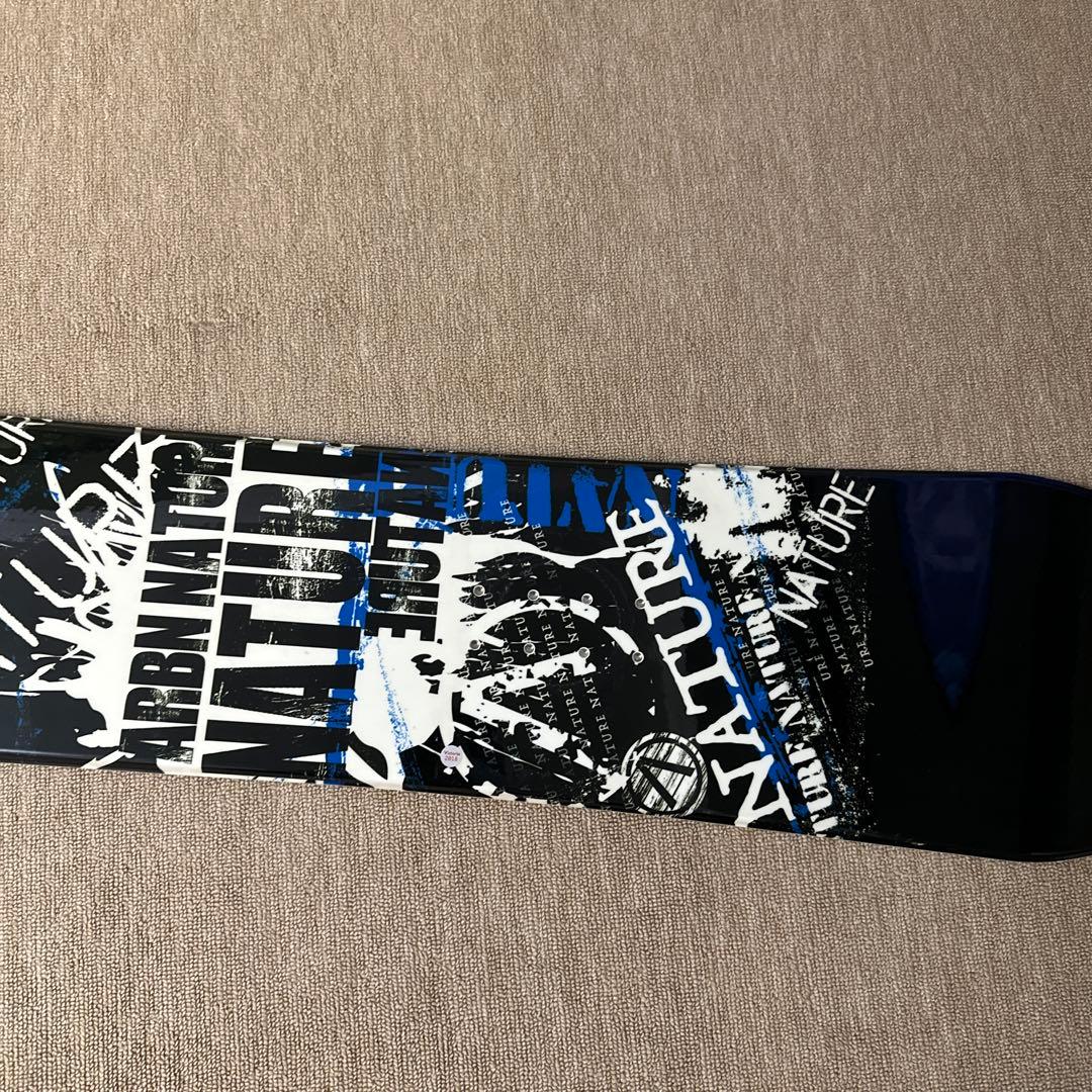 スノーボード(黒色ベースに青、白色文字)美品‼️　カバー付き‼️