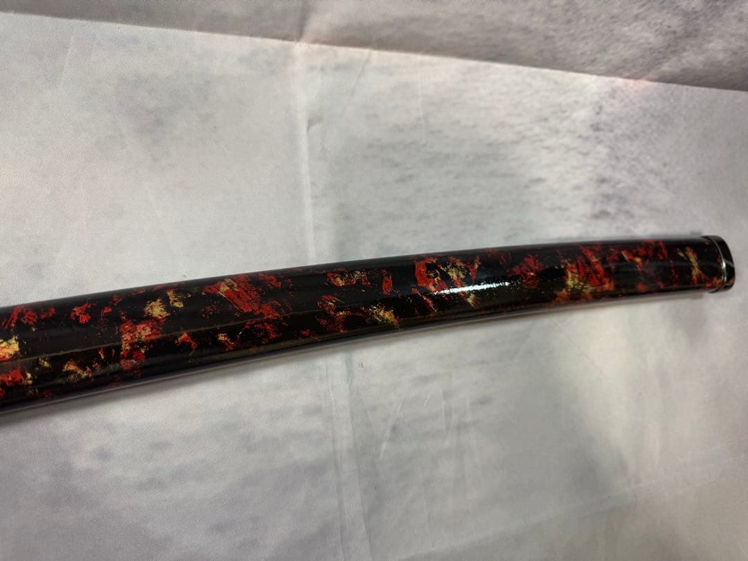 【鑑賞用模造刀】　前田慶次郎利益拵え　大輪鍔　三本杉刃文