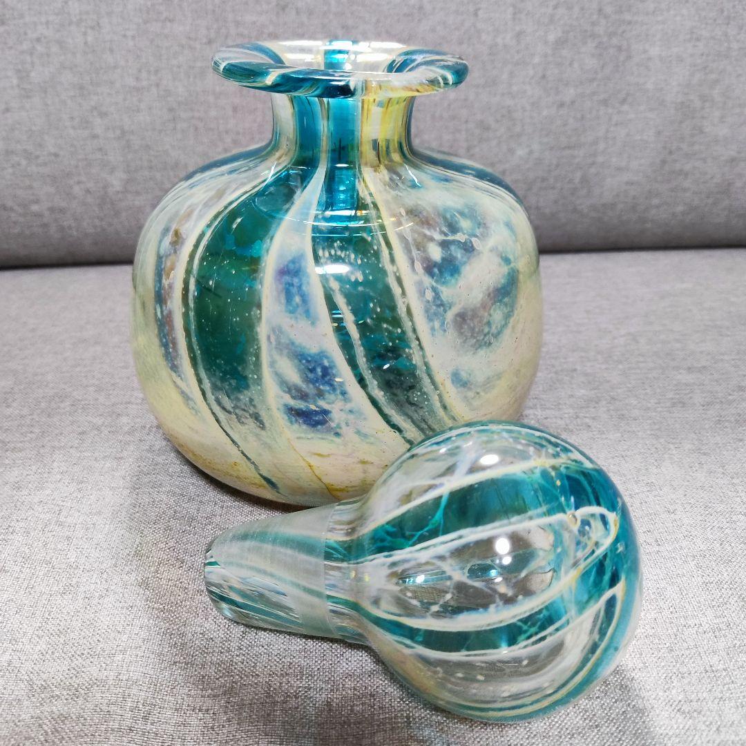 マルタガラス　イムディーナ ガラス 瓶 マルタガラス　Mdina Glass