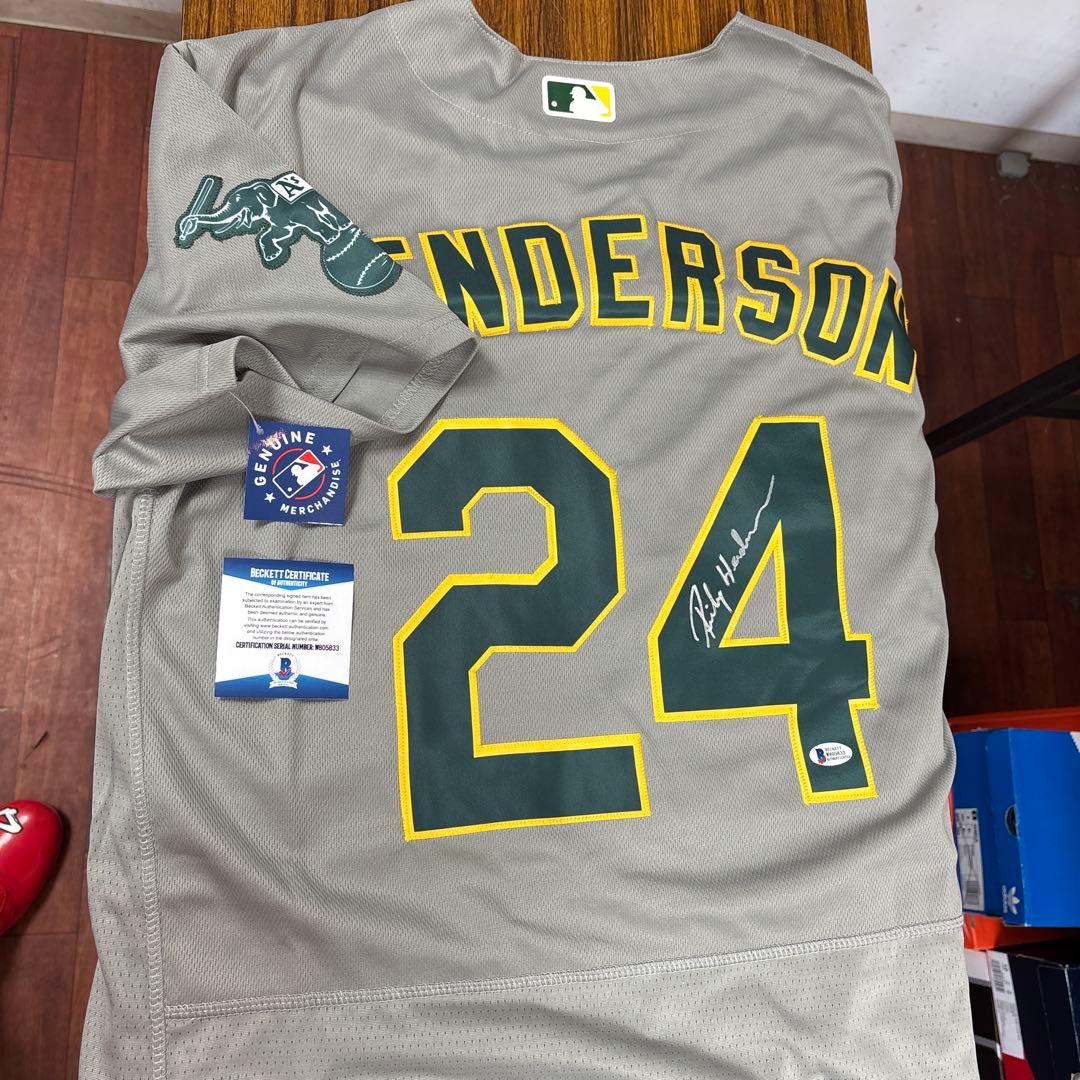 p*y様 【12月セール】リッキー・ヘンダーソン　サイン入りジャージ　MLBアス