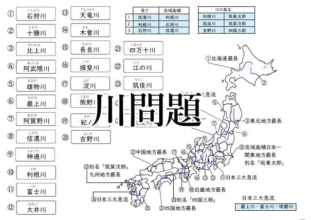 中学受験　地理シート　A4ラミネート　30枚　白地図のおともに