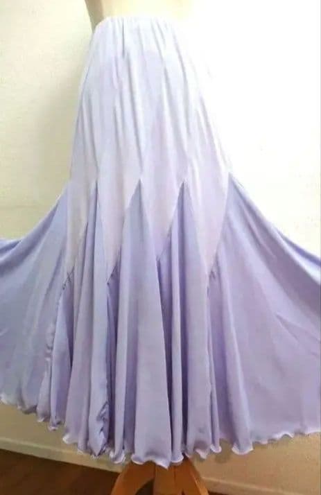 SALE☆チャコット　社交ダンス　スカート M　薄紫　シフォン　定価45100円