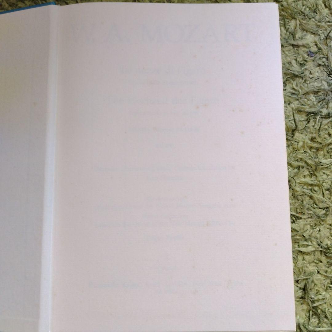 モーツァルト フィガロの結婚 楽譜 KV 492 スコア