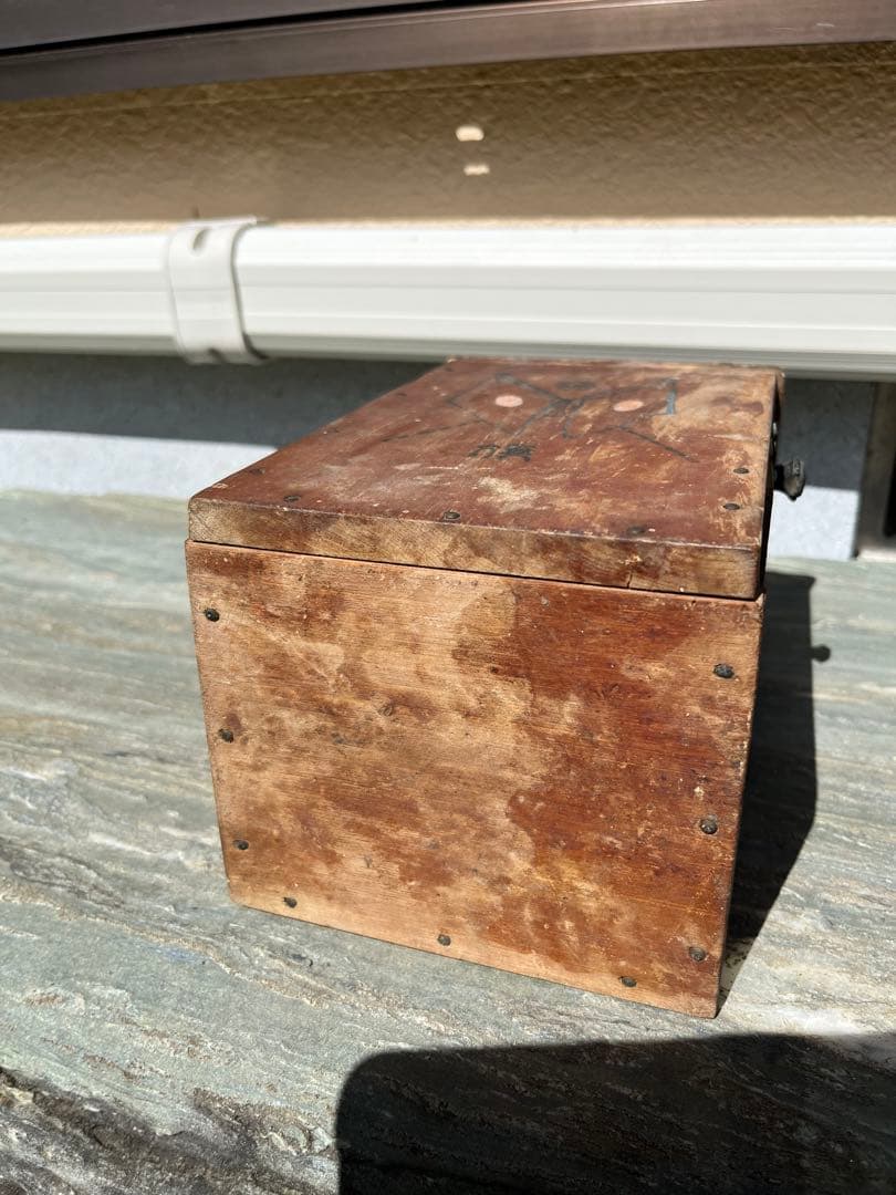 国旗　アンティーク　木箱　戦時中